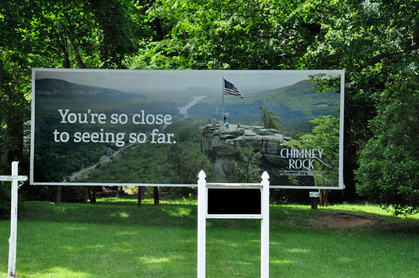Chimney Rock State Park  sign